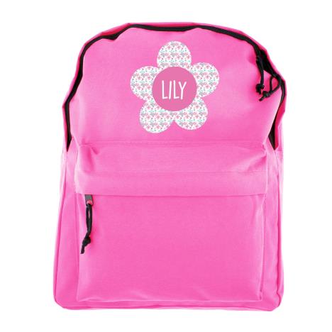 Personalised Pink Flower Backpack £19.99
